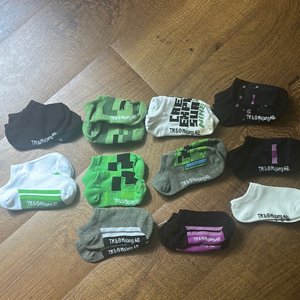 Themed Mine Craft Socks